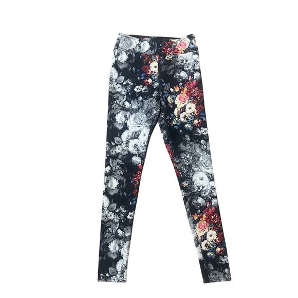 Abercrombie & Fitch Floral Neoprene Scuba Pull-on Pants Leggings XS - Picture 1 of 4